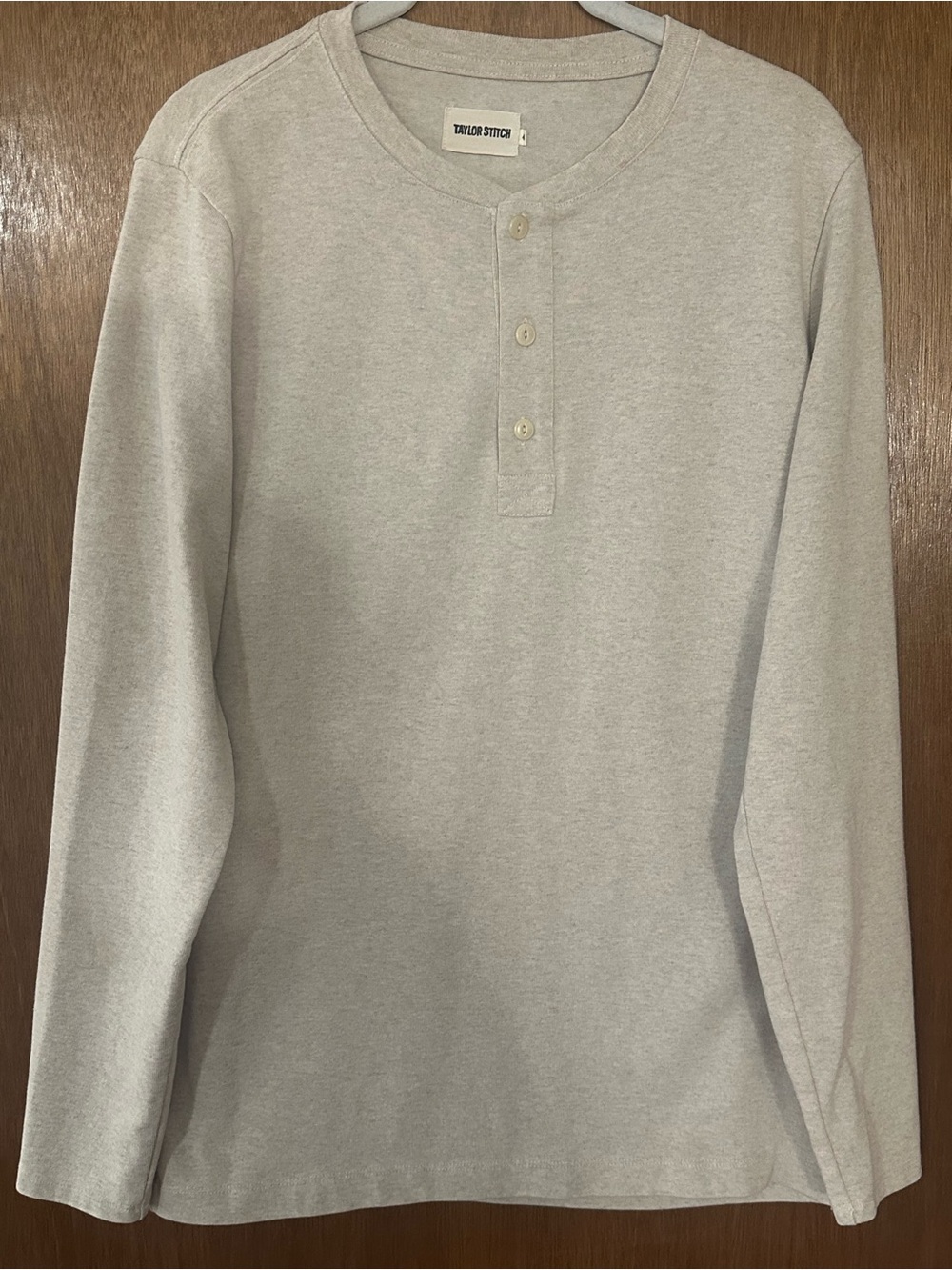 Taylor Stitch | The Heavy Bag Henley Men’s Shirt Oatmeal Sz M/40